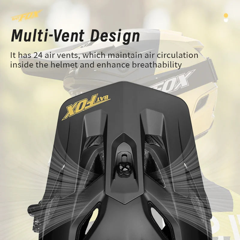 Off Road Full Face Mountain Bike Helmet With Adjustable Visor