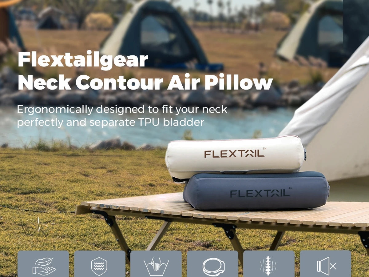 ZERO PILLOW - Ergonomic Inflatable Pillow with Dual Support for Travel and Home, Lightweight, Washable, Ultra-Quiet