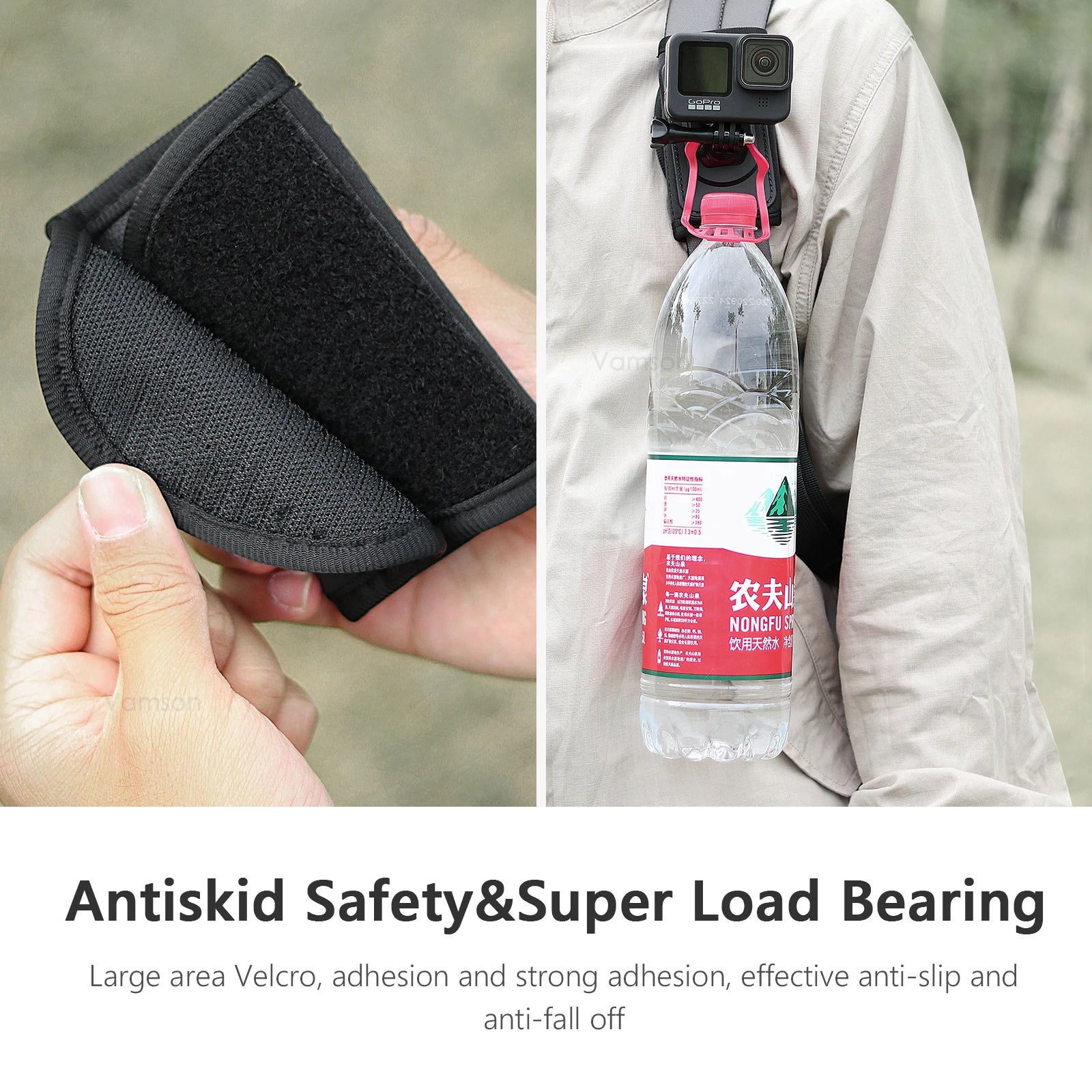 360 Degree Rotary Mobile Phone Backpack Clip Holder for Smartphones CellPhone Chest Shoulder Fixed Mount for iPhone 14