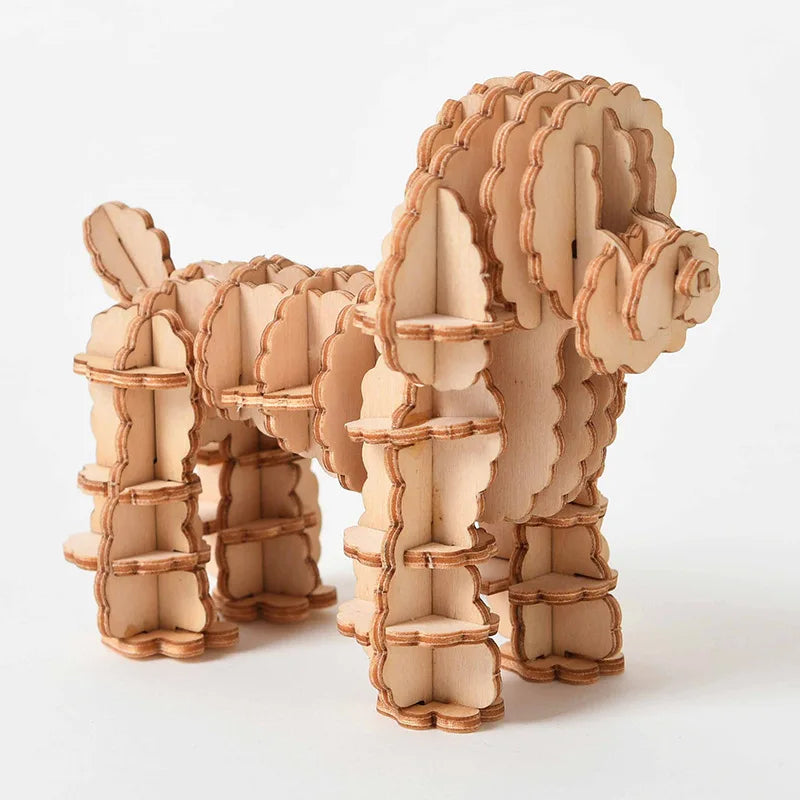 3D Wooden Puzzle Toys for  Adults Teens Animal Assembly Kit Decoration Animal Puzzle Games Home Office Creative Ornament