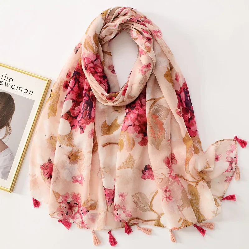 Bandannas Designer Scarf Luxury Scarves Woman Scarf Elegant Women's Shawls For Cotton Veils Bandana Brand