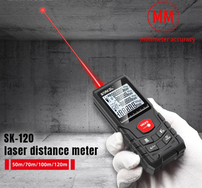 Laser Distance 50M/100M/120M Rangefinder Profesional Meter Laser Range Finder Ruler Test Tool