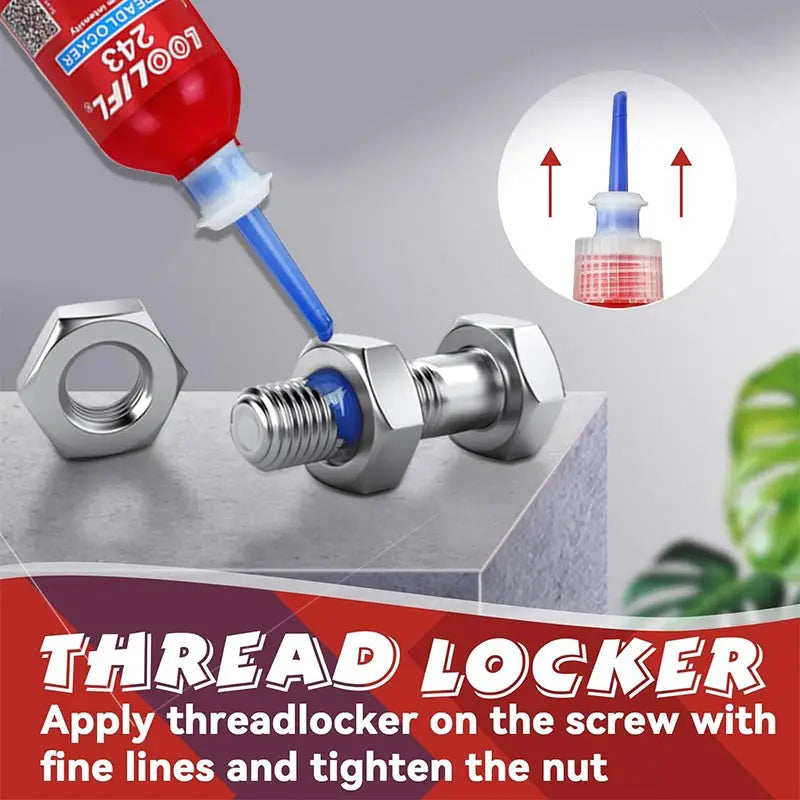 243 15ml, fast drying strong thread locking adhesive, high temperature anaerobic adhesive, suitable for automotive, machinery, steel frame locking, factory direct sales