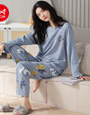 Women’s 2-Piece Pajama Set – Long Sleeve Top & Pants, Loose & Comfortable Winter Loungewear