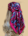Retro Women Silk Scarf Bandanna Fashion Bohemian Pattern Square Hijab Lady Wrap Headband foulard muffler