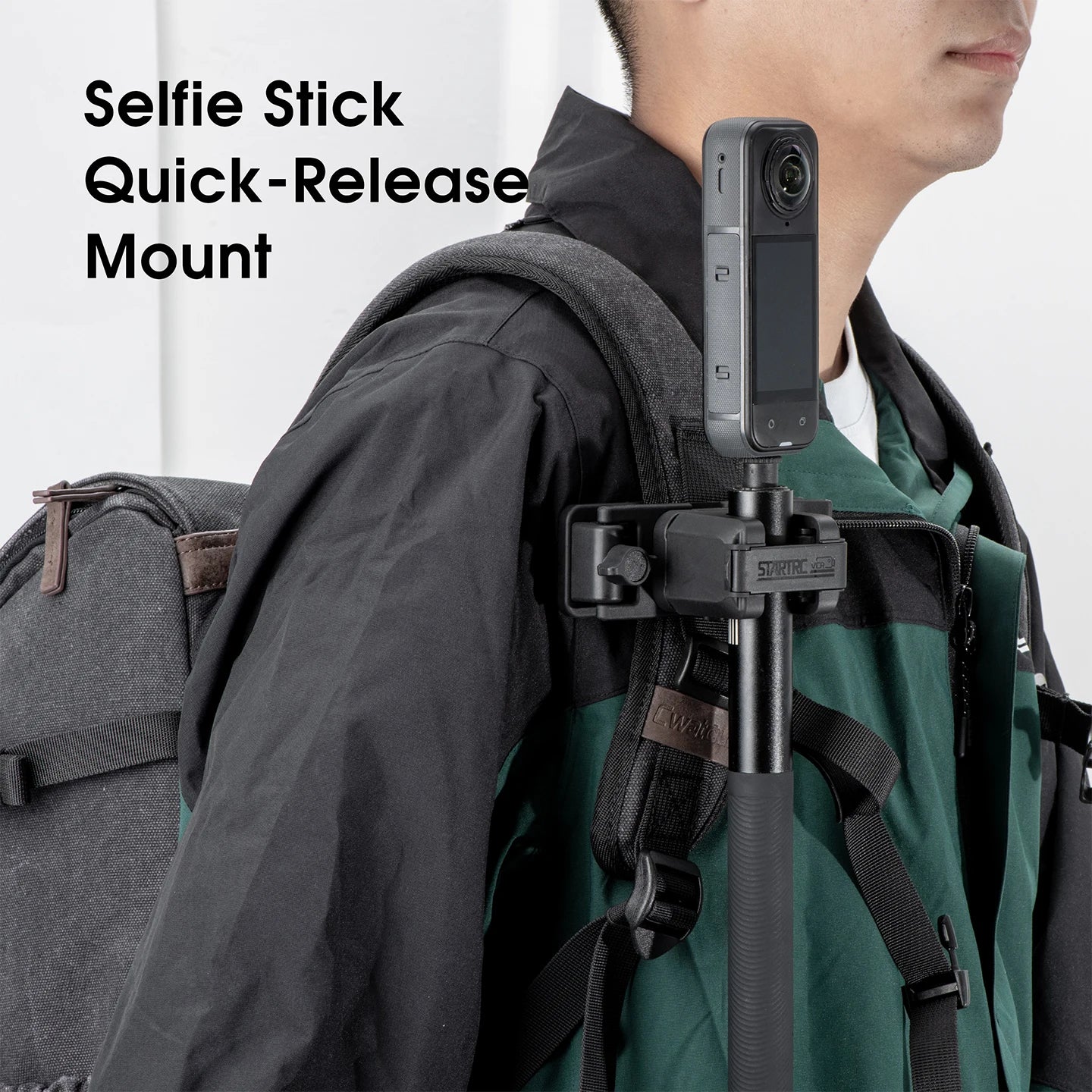 Quick Release Backpack Clip Mount for Action Cameras and Selfie Sticks