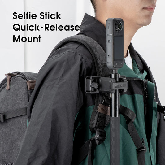 Quick Release Backpack Clip Mount for Action Cameras and Selfie Sticks