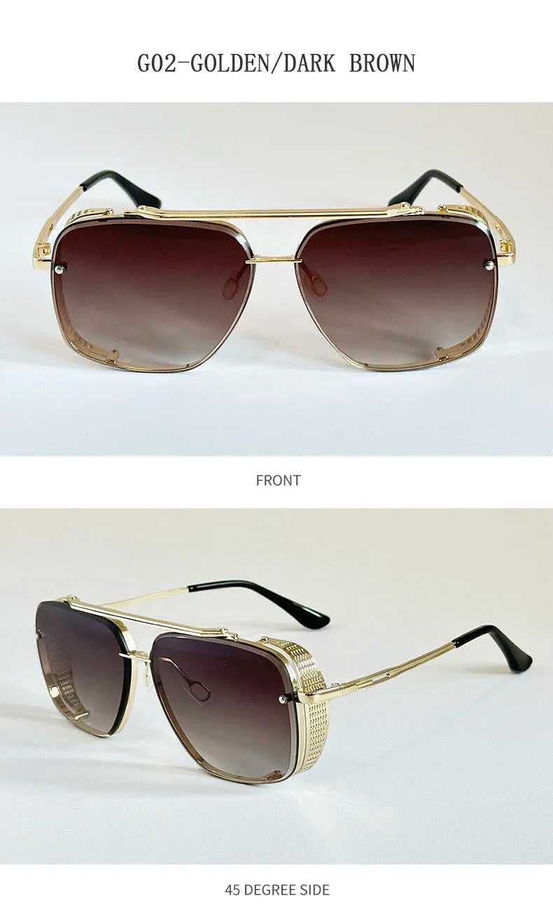 Steampunk Square Sunglasses With UV400 Protection