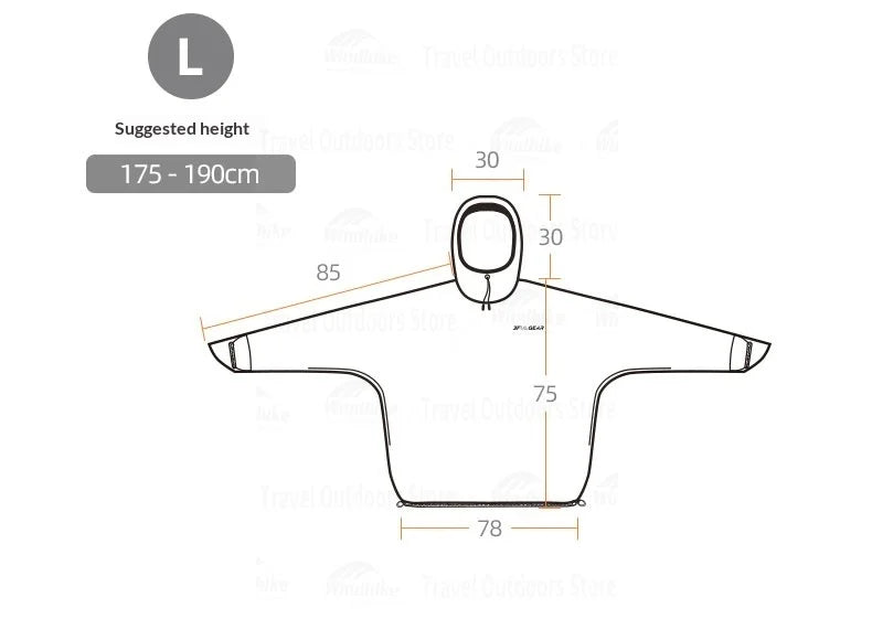 Lightweight Waterproof Hiking Rain Jacket and Pants Set with Hood