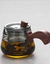 Japanese 350ml Side Handle Glass Teapot With Tea Infuser Filter Brewing Flower Tea Pot Puer Oolong Tea Maker Kungfu Tea Set