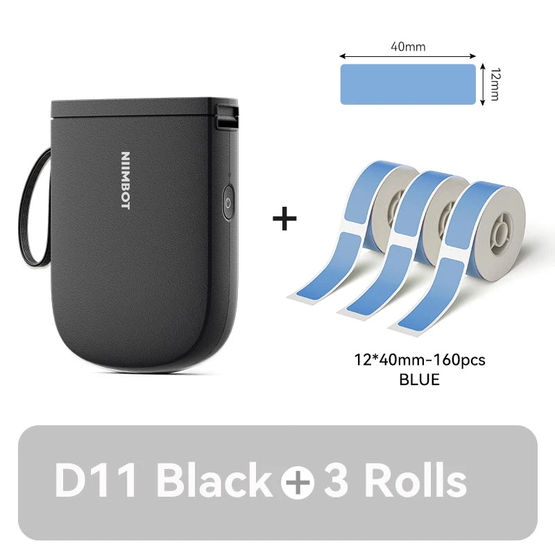 D11 Mini Thermal Label Printer 300DPI, Bluetooth Wireless Sticker Maker Portable Inkless Label Printer for Home & Office