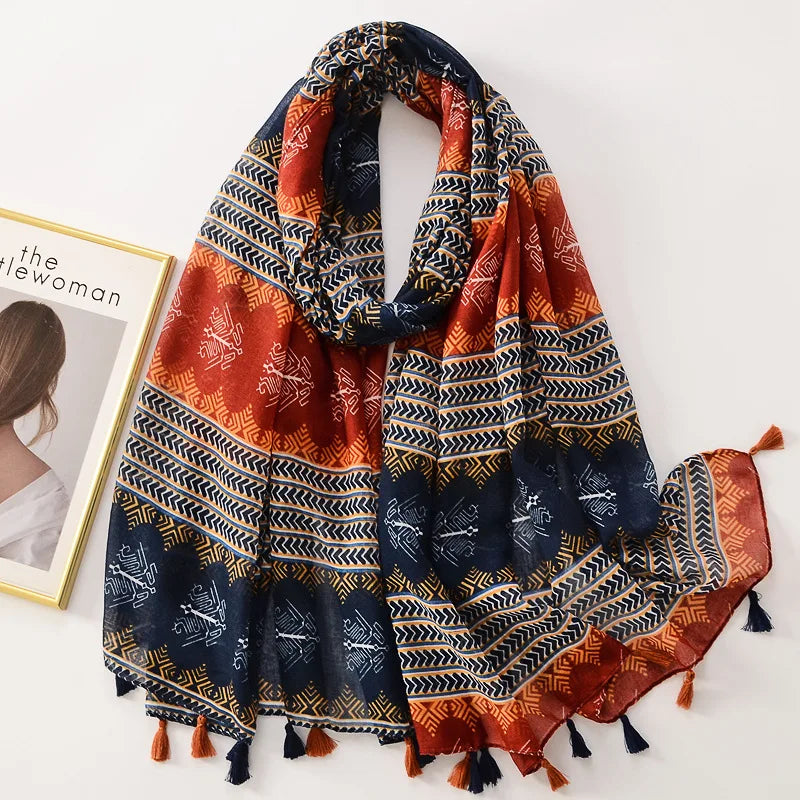 Bandannas Designer Scarf Luxury Scarves Woman Scarf Elegant Women's Shawls For Cotton Veils Bandana Brand