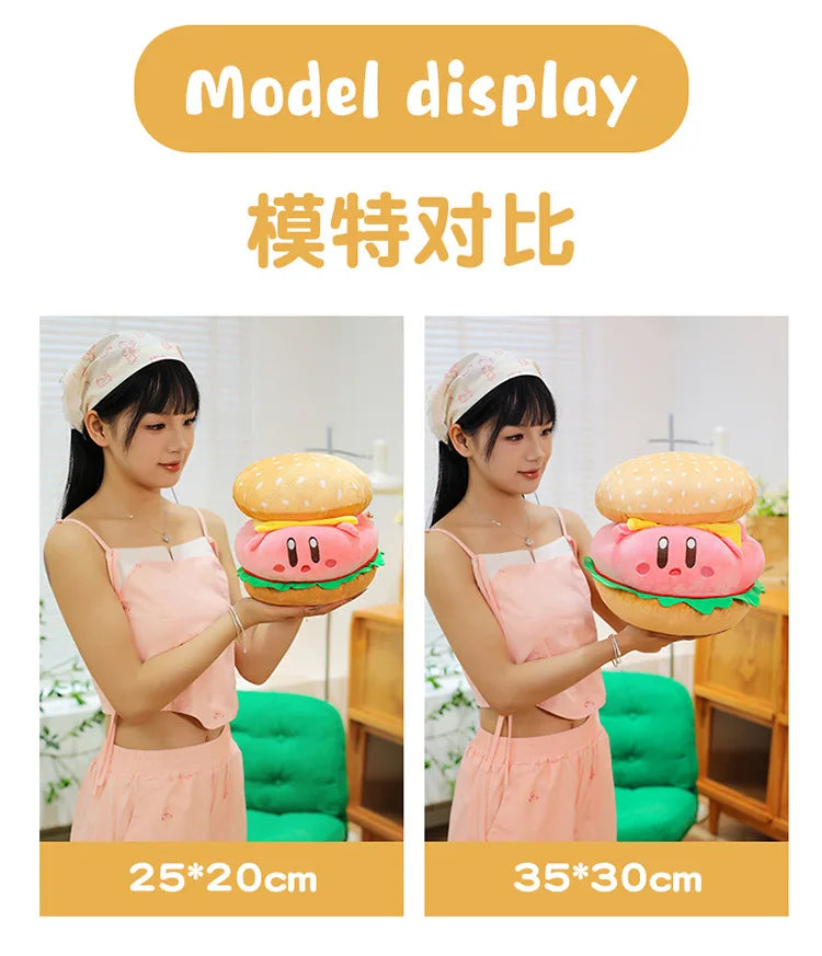 Cute Burger Shape Plush Toy Soft Huggable Stuffed Animal