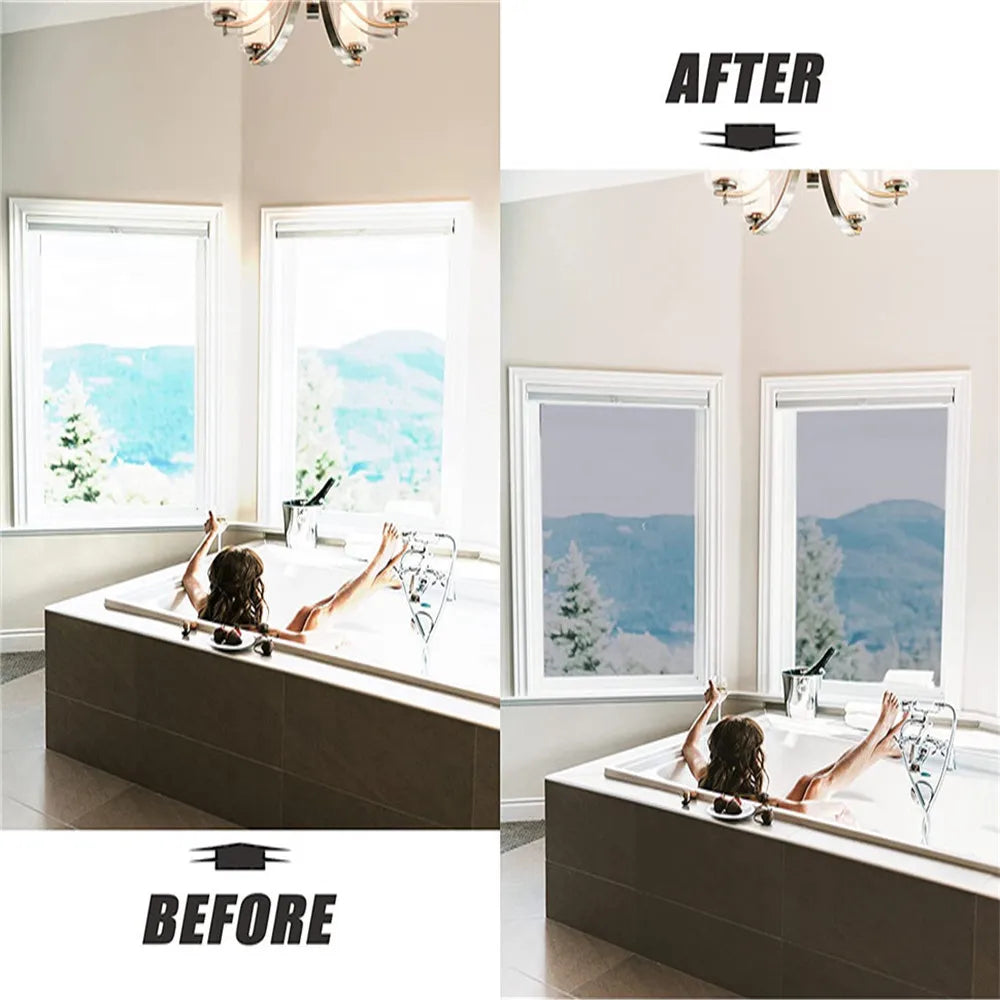 One Way Window Film, Mirror Effect Tint Glass Covering for Home Office,Reflective Heat Control Anti UV Glass Door Sticker