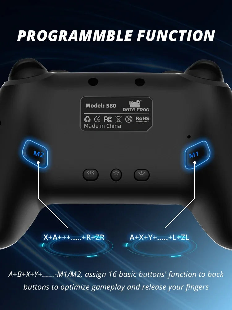 Wireless Pro Controller for Nintendo Switch / Switch Lite / OLED – 1000mAh Battery with Programmable Turbo Function