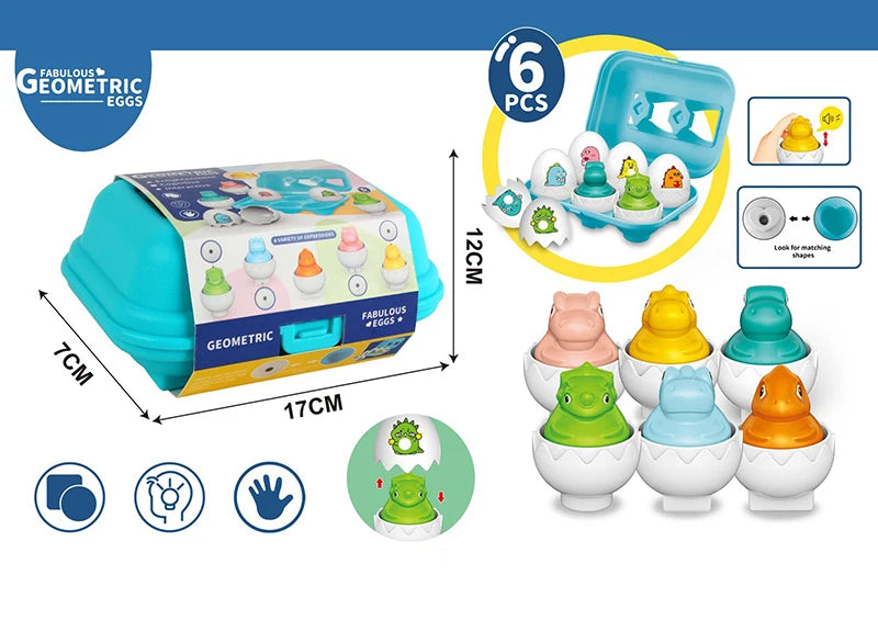 Eggs Toy 3D Puzzle Montessori Learning Education Math Toys Shape Match Smart Game For  Educational Easter Gifts