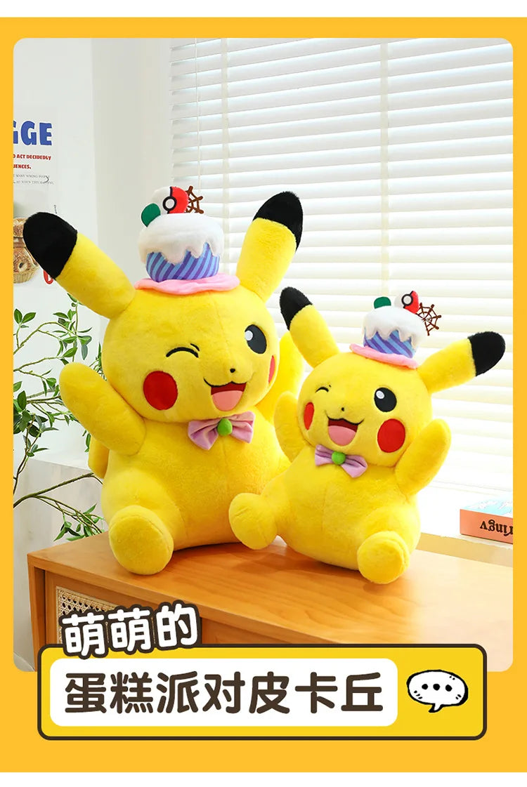 60cm Pokemon Kawaii Pikachu Plush Toy Anime Stuffed Doll Large Pillow Kids Birthday Xmas Gift Pokemon Cake Plushie Arcade