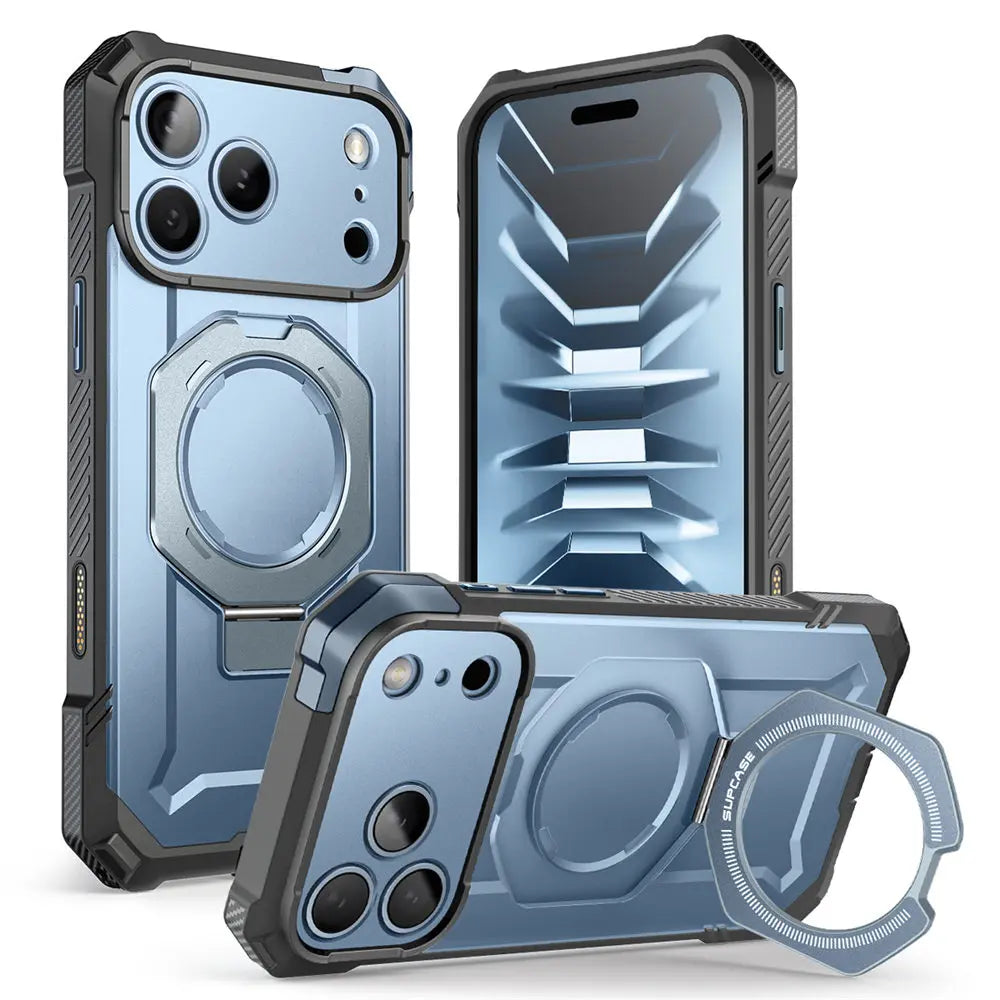 Rugged Magnetic Phone Case with Adjustable Kickstand for iPhone 17 Pro Max and iPhone 18 Pro Max