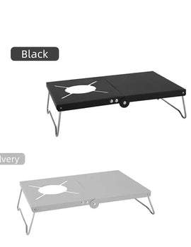 Outdoor Camping Spider Stove Table Folding Portable Mini Table Insulated Stainless Steel Heating BBQ Gas Stove Bracket