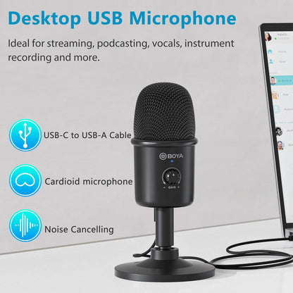 SB Condenser Desktop Microphone With Recording for Laptop Windows Mac Studio Video Mode for Youtube Live Streaming