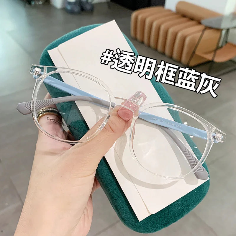 Fashionable face-shaping plain glasses