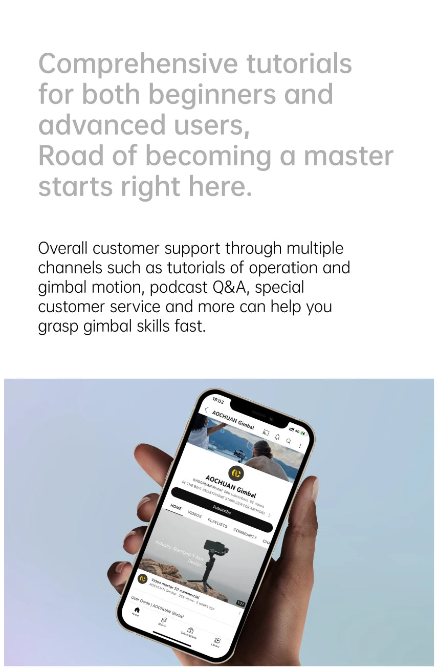 3-Axis Handheld Gimbal Stabilizer SmartXE for Smartphone for iPhone Android AI Face Tracking TikTok Vlog
