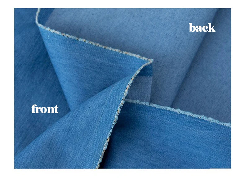 1M/2M/3M/5M Elastic polyester cotton denim fabric for jeans,Skirt Jacket,shirt,bag,DIY, handmade Sewing  Fabric
