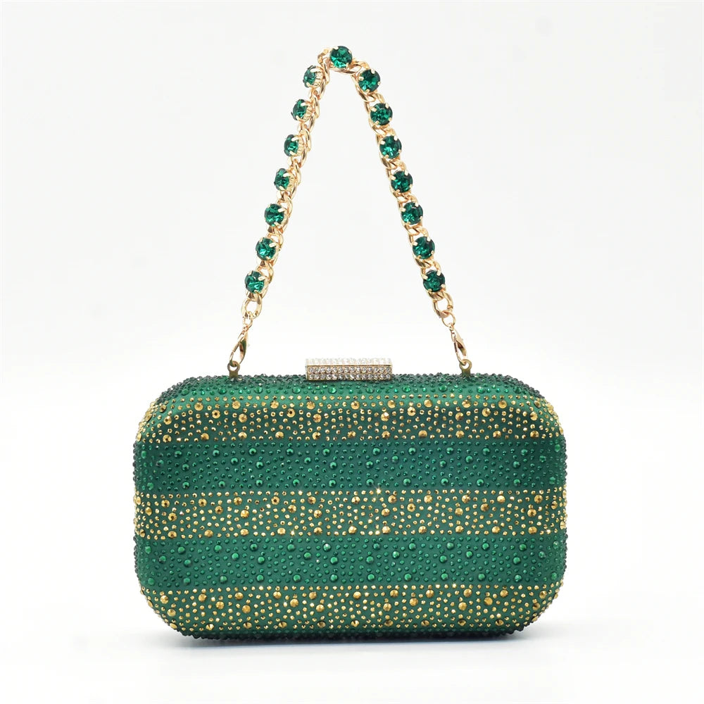 Matching Shoes and Bag for Women for Weddings Elegant Woman Heeled Shoes Medium Heel Shoes for Women Rhinestone Party Pumps