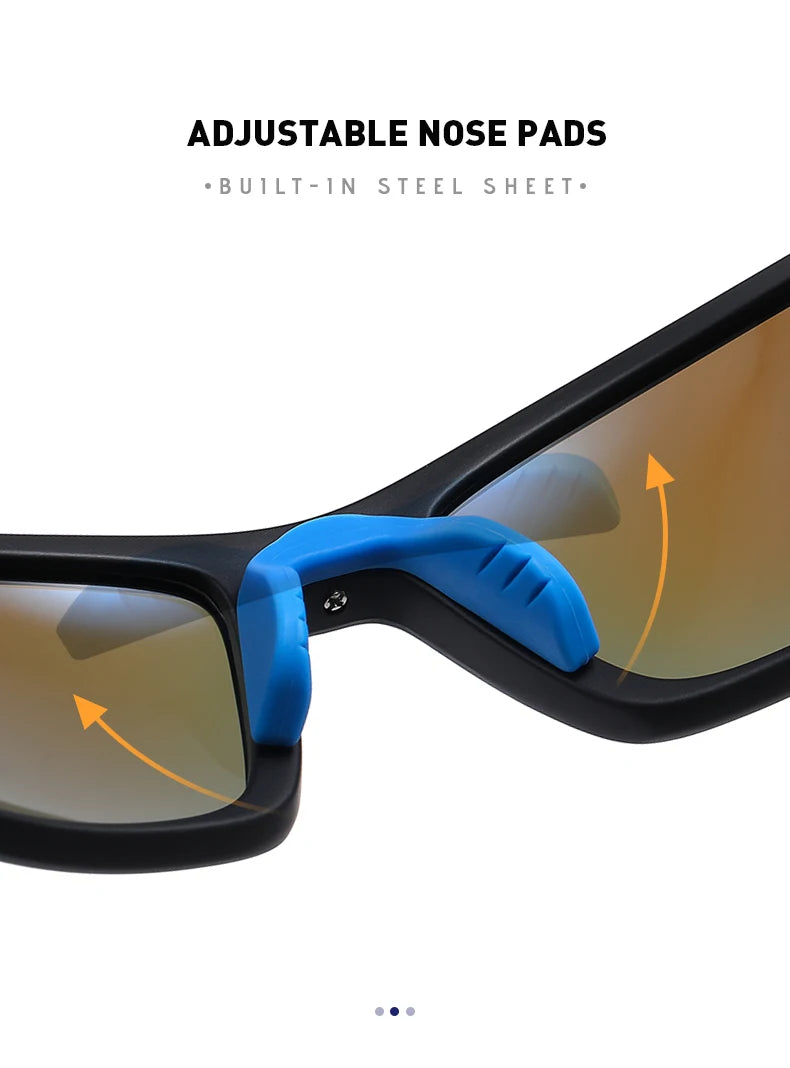 TR90 Polarized Outdoor Sports Sunglasses UV400 Mirror Anti-Glare Driving Glasses for Men Women