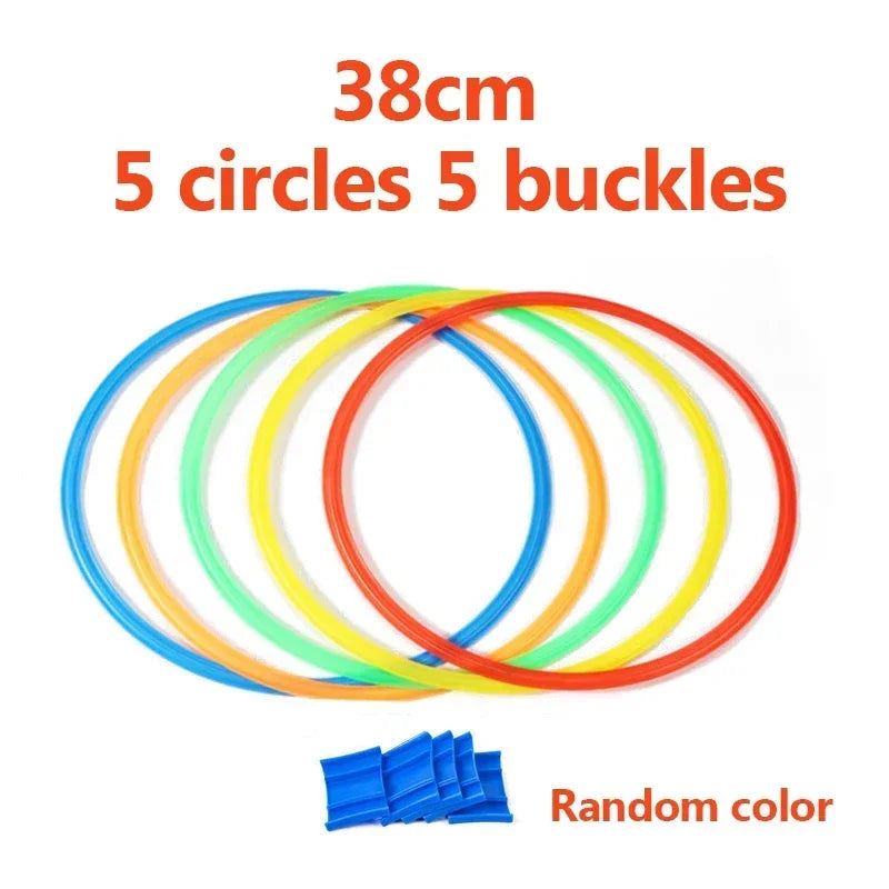 Outdoor s Funny Physical Training Sport Toys Lattice Jump Ring Set Game 10 Hoops 10 Connectors for Park Play Boys Girls