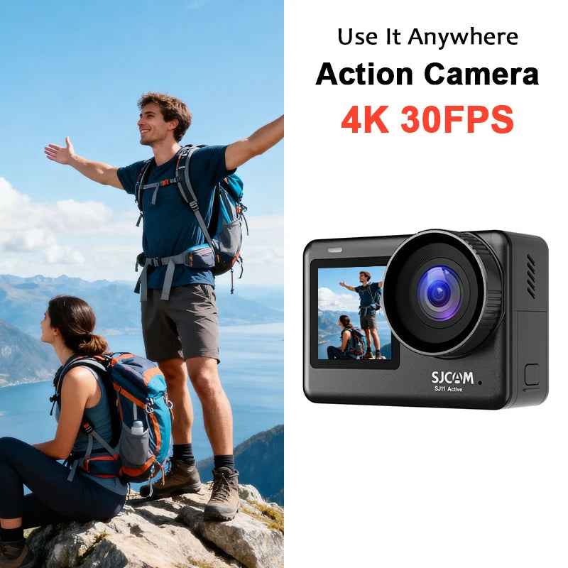 4K Action Camera with 2.33 Inch Touch Screen 5G WiFi HDR and 30M Waterproof Housing