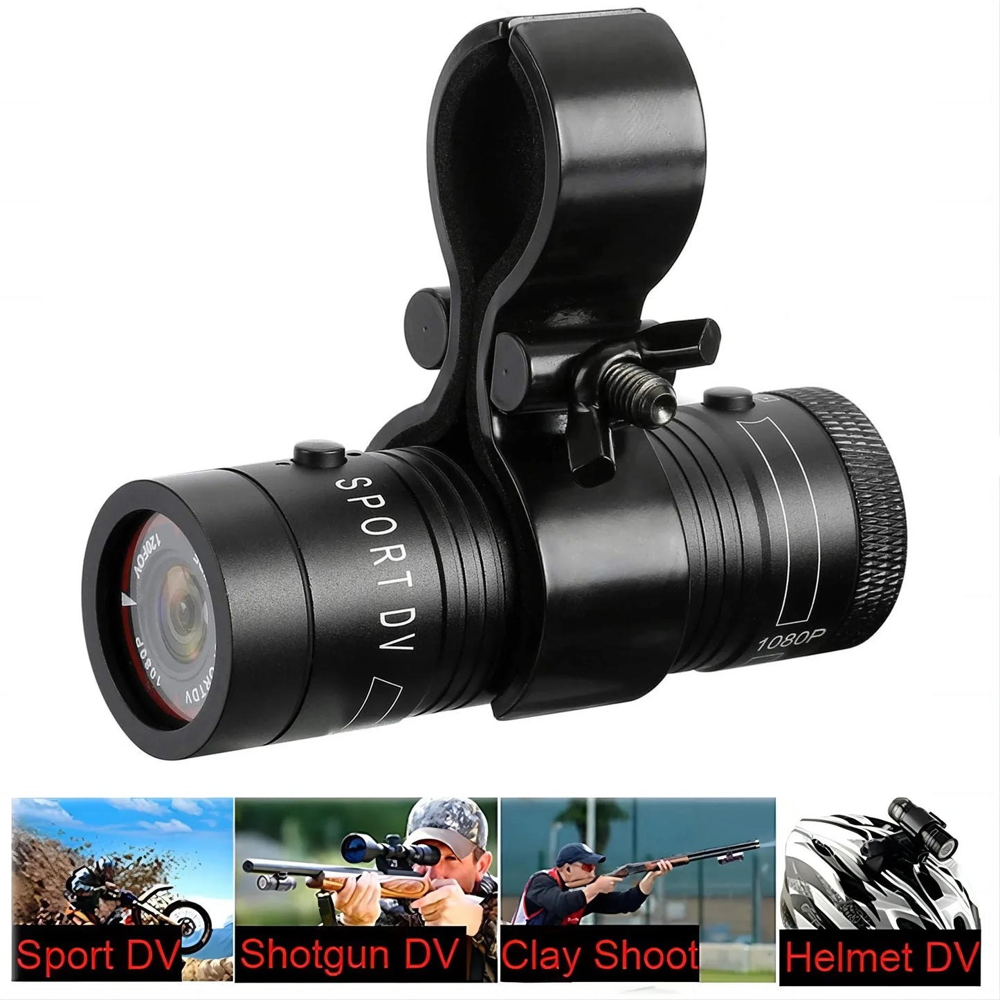 1080P Helmet Action Camera for Motorcycle Bicycle and Outdoor Sports Recording