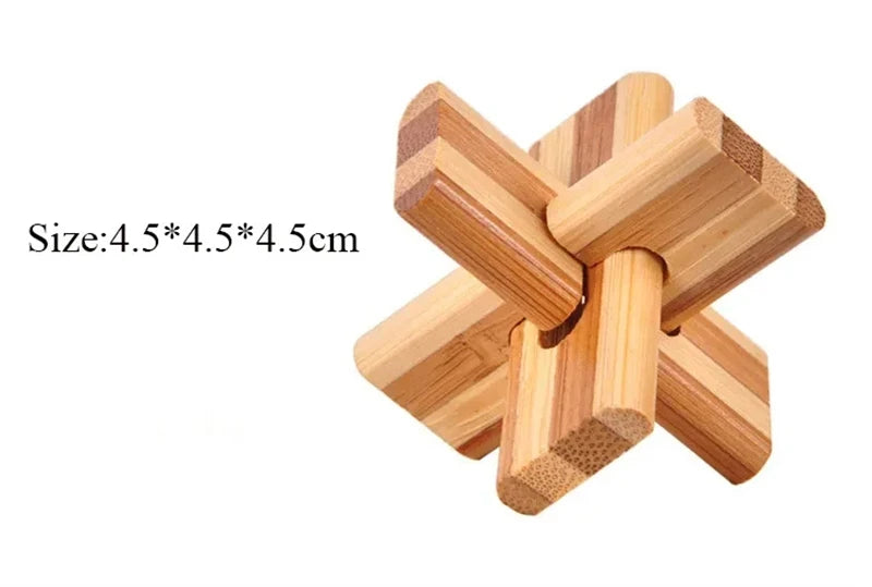 Wooden Kong Ming Lock Lu Ban Lock IQ Brain Teaser Puzzle Games  3D Puzzles for Adults Montessori Educational Toys
