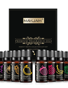 8pcs Gift Set Fruit Fragrance Oils 10ML Humidifier Aromatherapy Diffusers Strawberry Coconut Mango Grape Banana Pineapple Oils