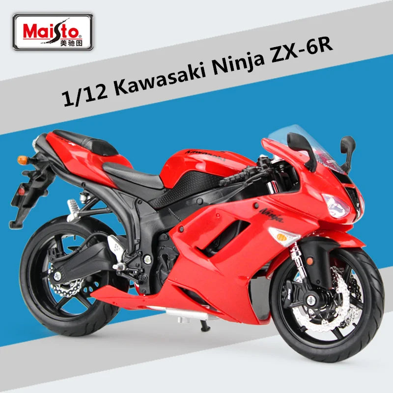Diecast Kawasaki Ninja ZX6R Racing Motorcycle Model 1 to 12 Scale