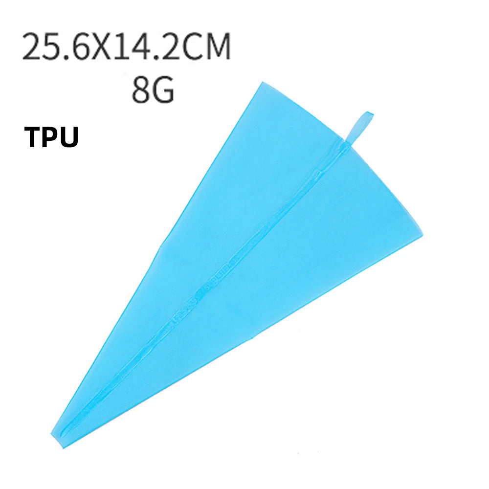 5 Sizes Silicone Icing Piping Cream Pastry Bag Reusable DIY Confectionery Bag Kitchen Accessories Cake Decorating Baking Tools