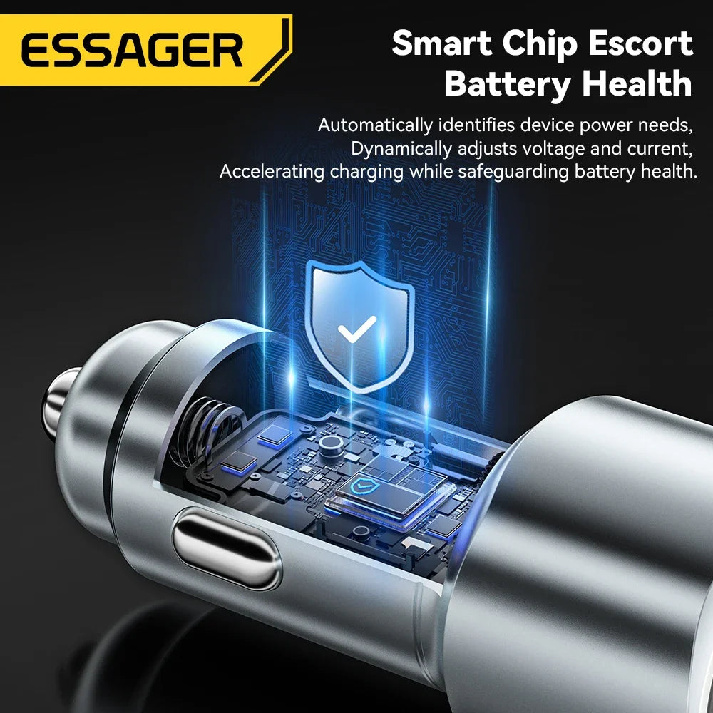 89W USB-C + USB-A Super Fast Car Charger (PD + QC 3.0)