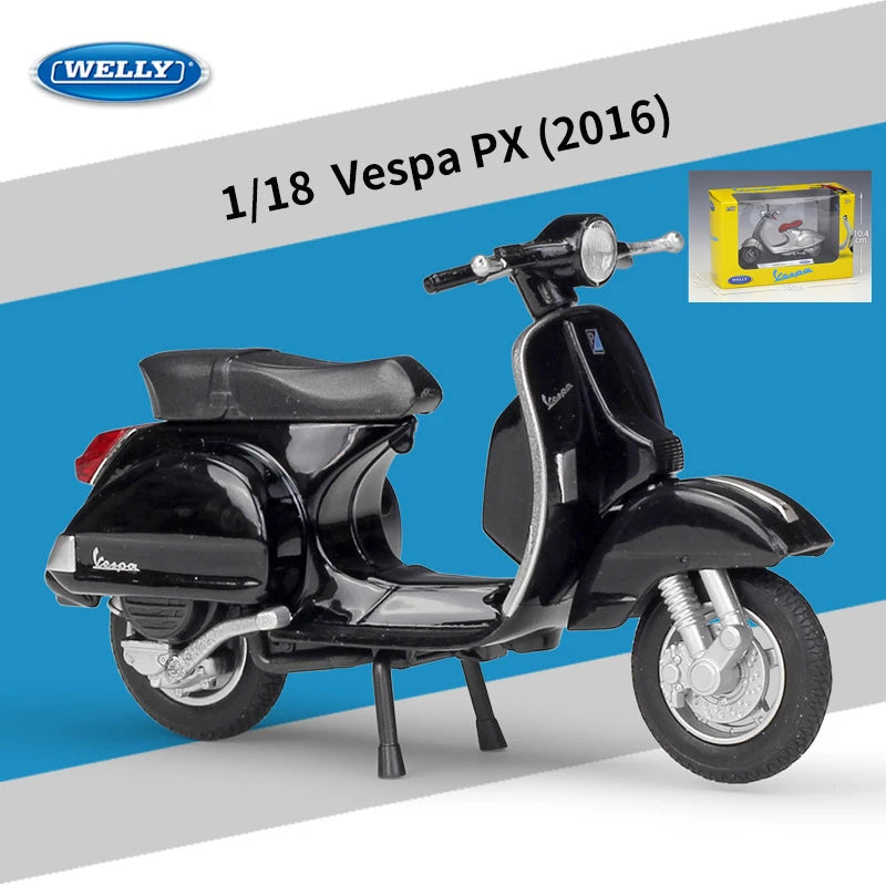Diecast Vespa Classic Scooter Model 1 to 18 Scale