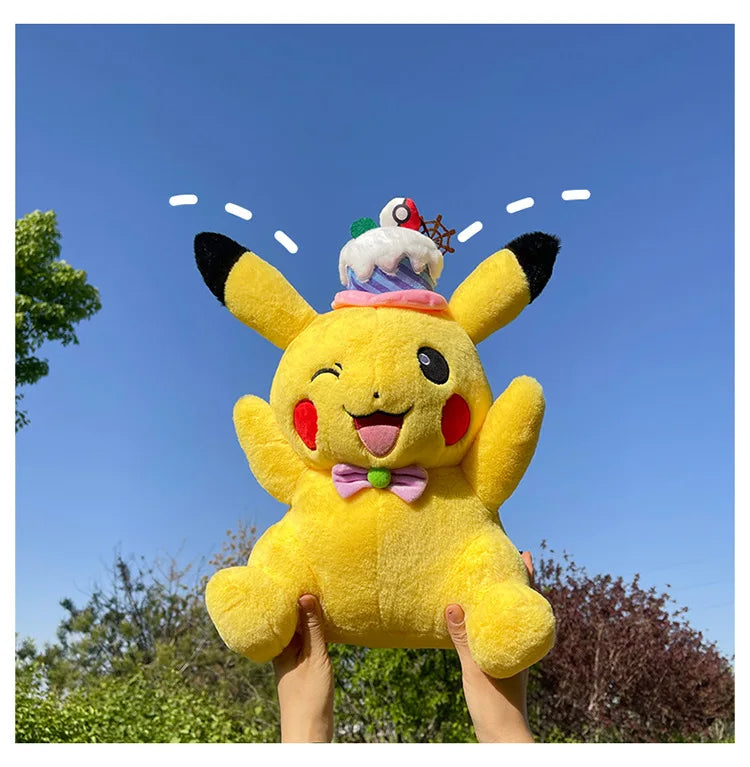 60cm Pokemon Kawaii Pikachu Plush Toy Anime Stuffed Doll Large Pillow Kids Birthday Xmas Gift Pokemon Cake Plushie Arcade