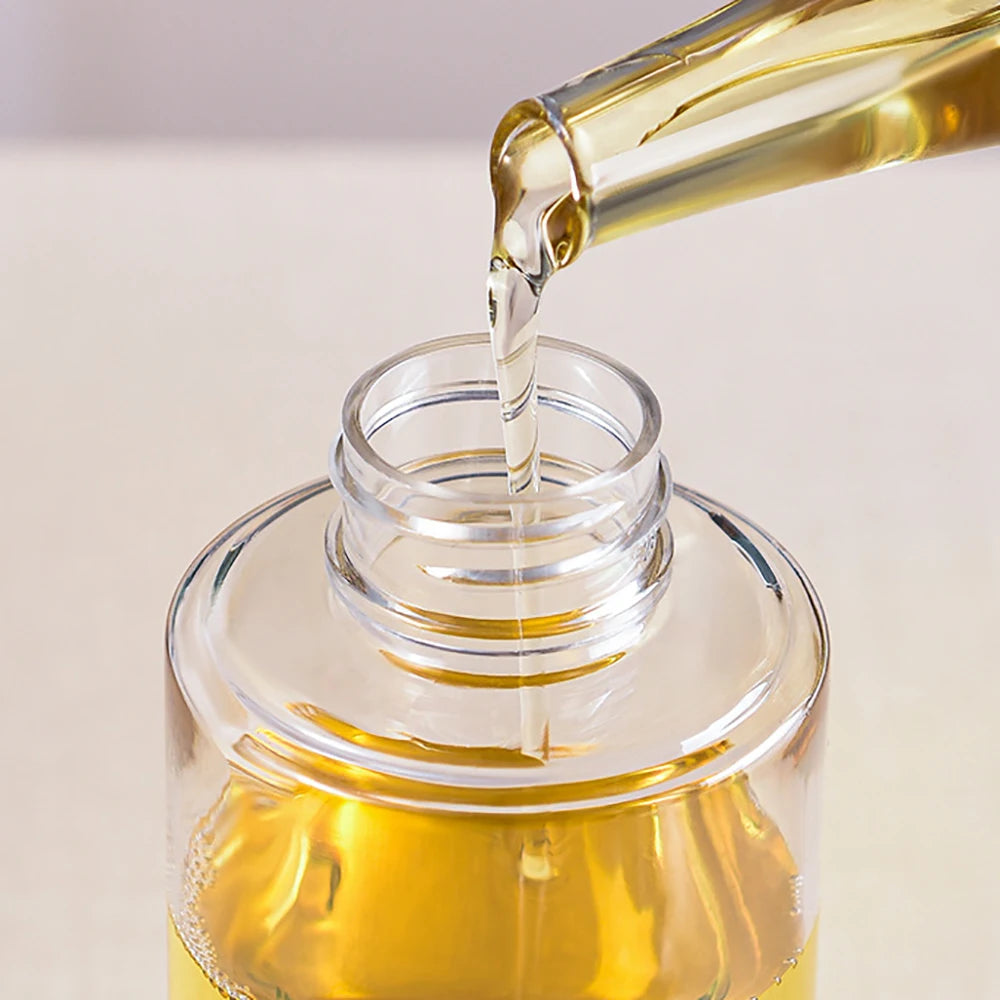 220ML Glass Bowl BBQ Olive Oil Spray Diffuser For Kitchen Dispenser Bottle Squirt Container Vinegar Soy Sauce Fuel Injection Pot