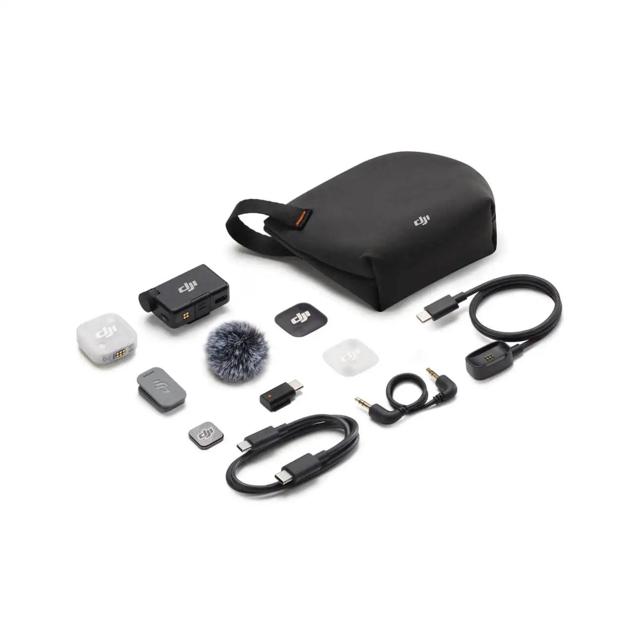 Wireless Microphone System with 48 Hour Battery Life Charging Case and Active Noise Cancelling