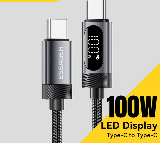 100W USB-C to USB-C Cable with Digital Display