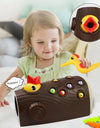 Montessori Educational Toys for Children Woodpecker Catch Worms Toy Toddler Kids Magnetic Games for Babi Development Busy Board