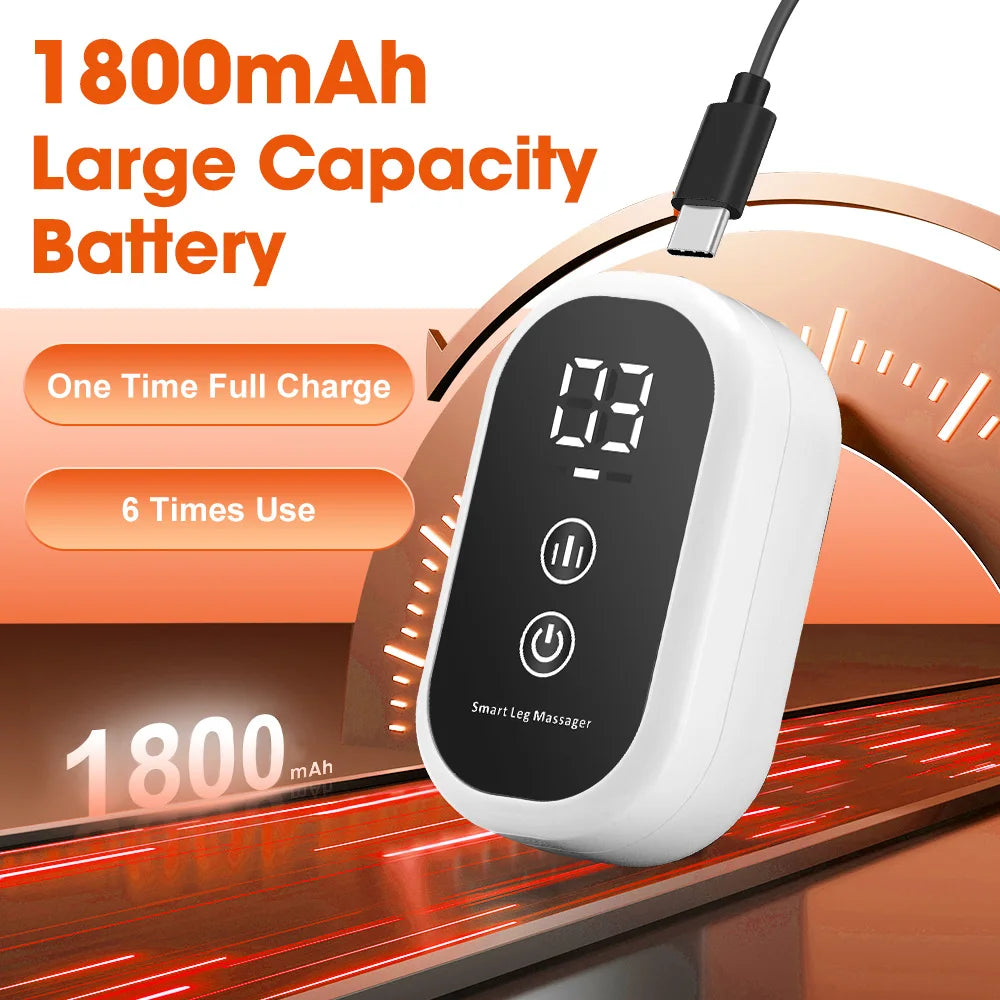 360° Full Cover Leg Massager Hot Compress Leg Massagers Vibration Relax Muscles Relieve Fatigue Thigh Calf Massage Device