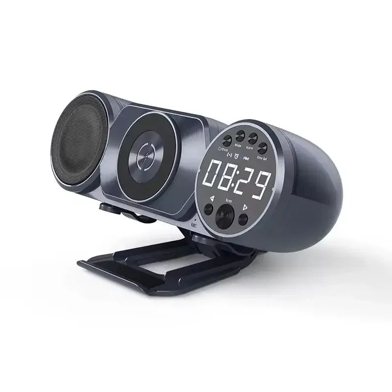 Multifunctional wireless charging Bluetooth clock speaker bedside creative ornament RGB dazzling megnetic subwoofer audio