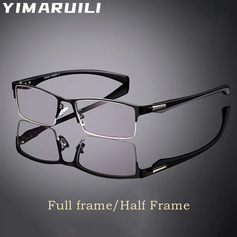 Light And Comfortable TR90 Alloy Eyewear Business Men's Full-frame Half-frame Optical Prescription Eyeglasses Frame