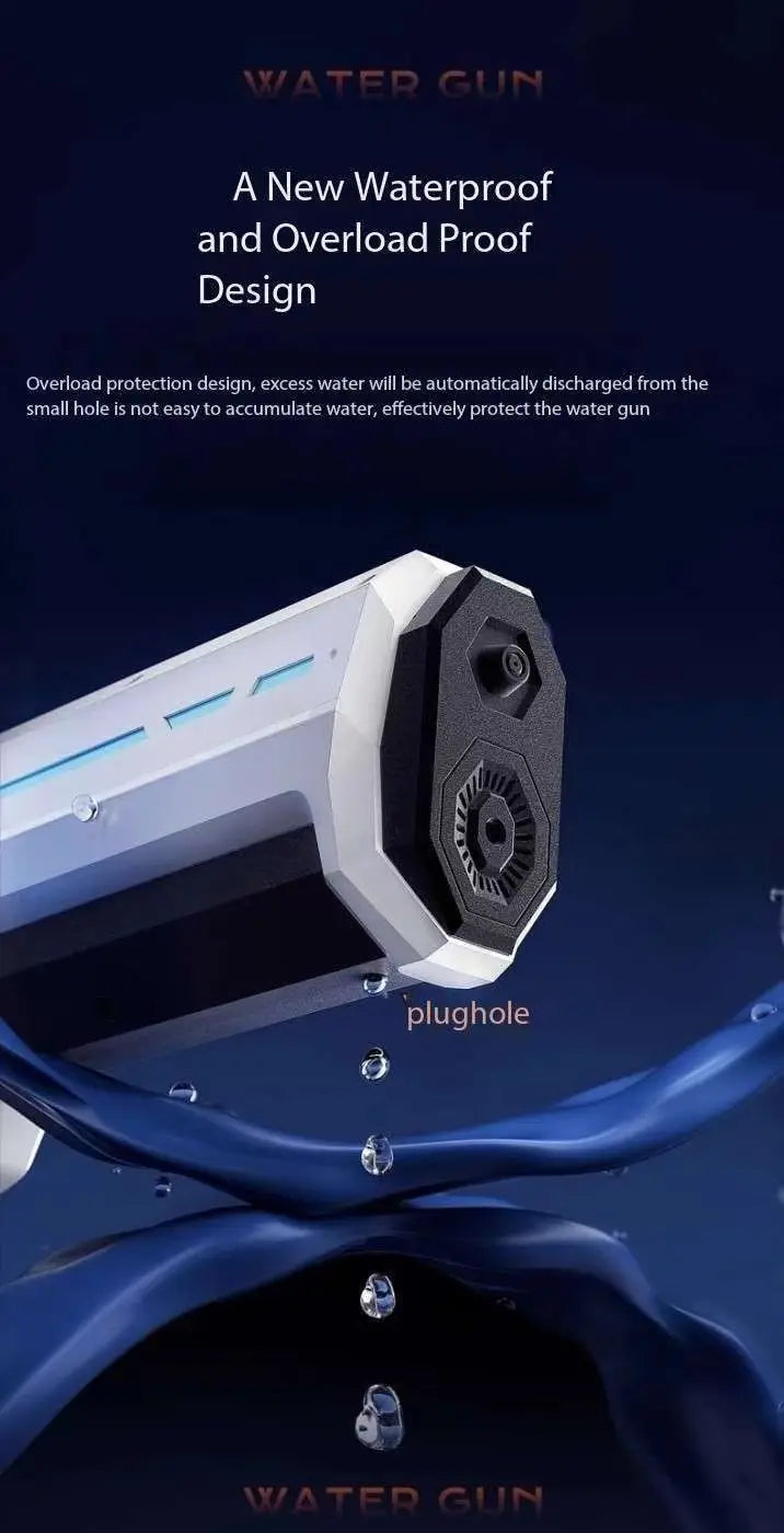 Electric Automatic Suction Water Gun Rechargeable Water Blaster for Outdoor Beach and Pool Activities