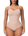 1 Piece Solid Seamless Shaping Shapewear Bodysuit, Tummy Control Butt Lifting Slimmer Body Shaper, Women's Underwear & Shapewear