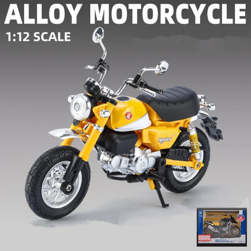 Diecast Honda Monkey 125 Motorcycle Model 1 to 12 Scale