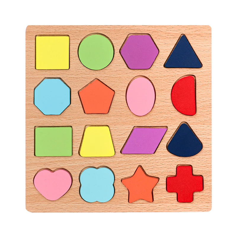 Wooden Alphabet and Number Learning Puzzle Board